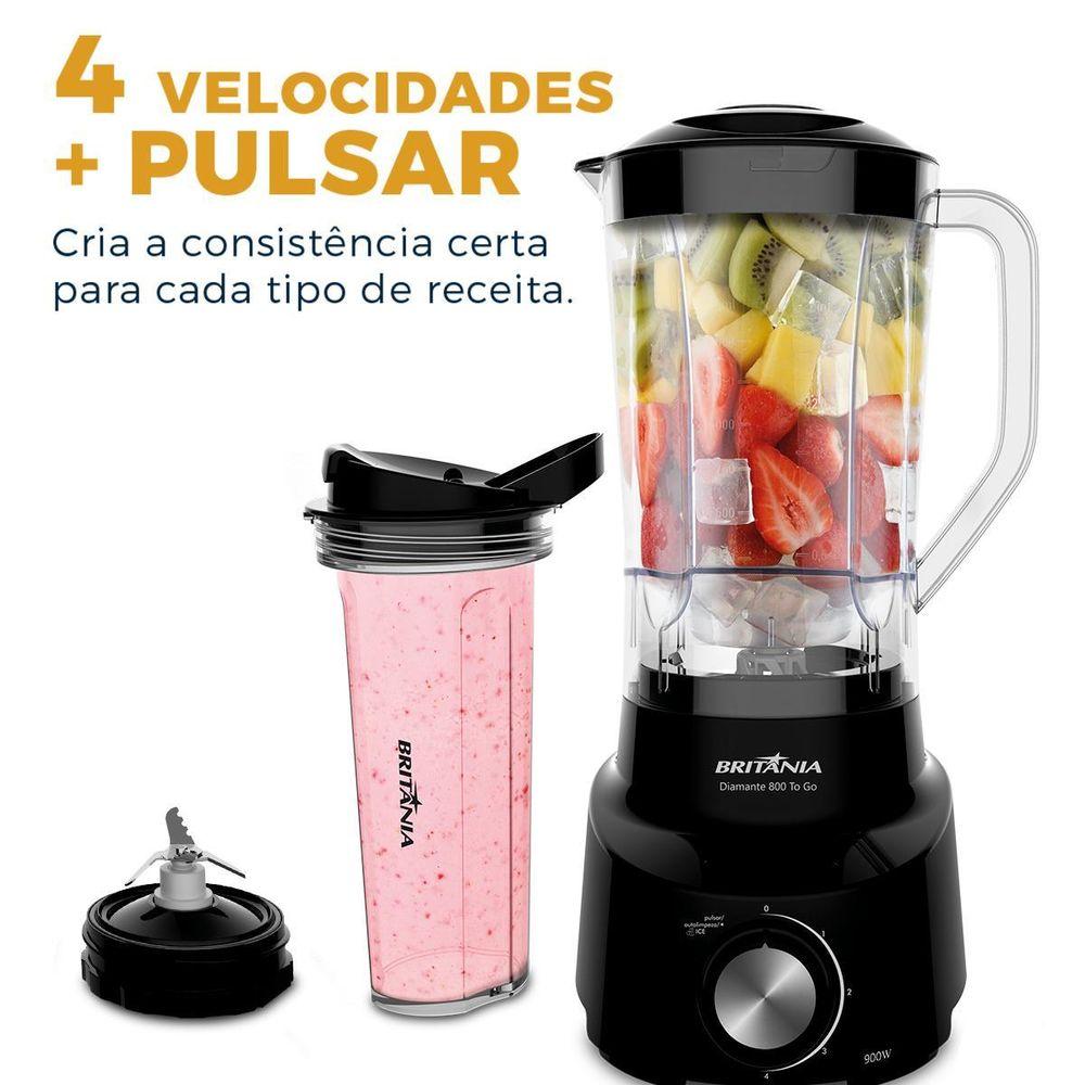 Liquidificador Britânia 900W 2,6L Diamante 800 To Go - 7