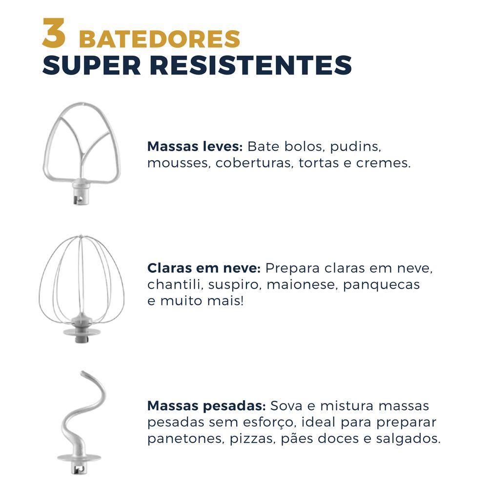 Batedeira Planetária Britânia 500W 12 Velocidades BBPE01 - 5