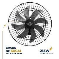Ventilador de Parede Britânia 60cm 8 Pás Turbo BVT675 - 6