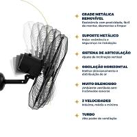 Ventilador de Parede Britânia 60cm 8 Pás Turbo BVT675 - 7
