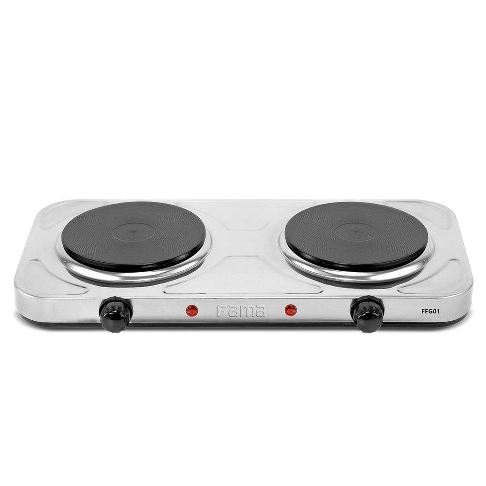Fogão Elétrico Fama FFG01 Inox 2 Bocas 2000W - 1