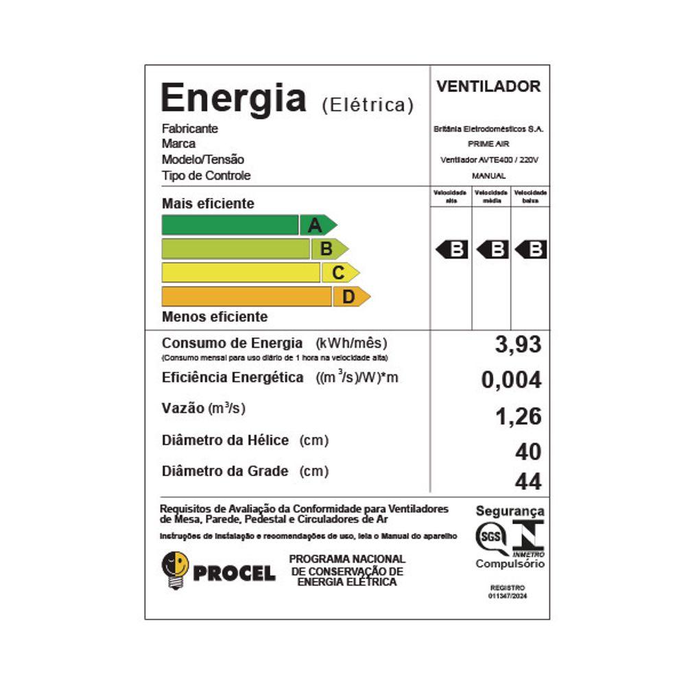 Ventilador 2 em 1 Prime Air 8 Pás Maxx Force 150W AVTE400 - 4