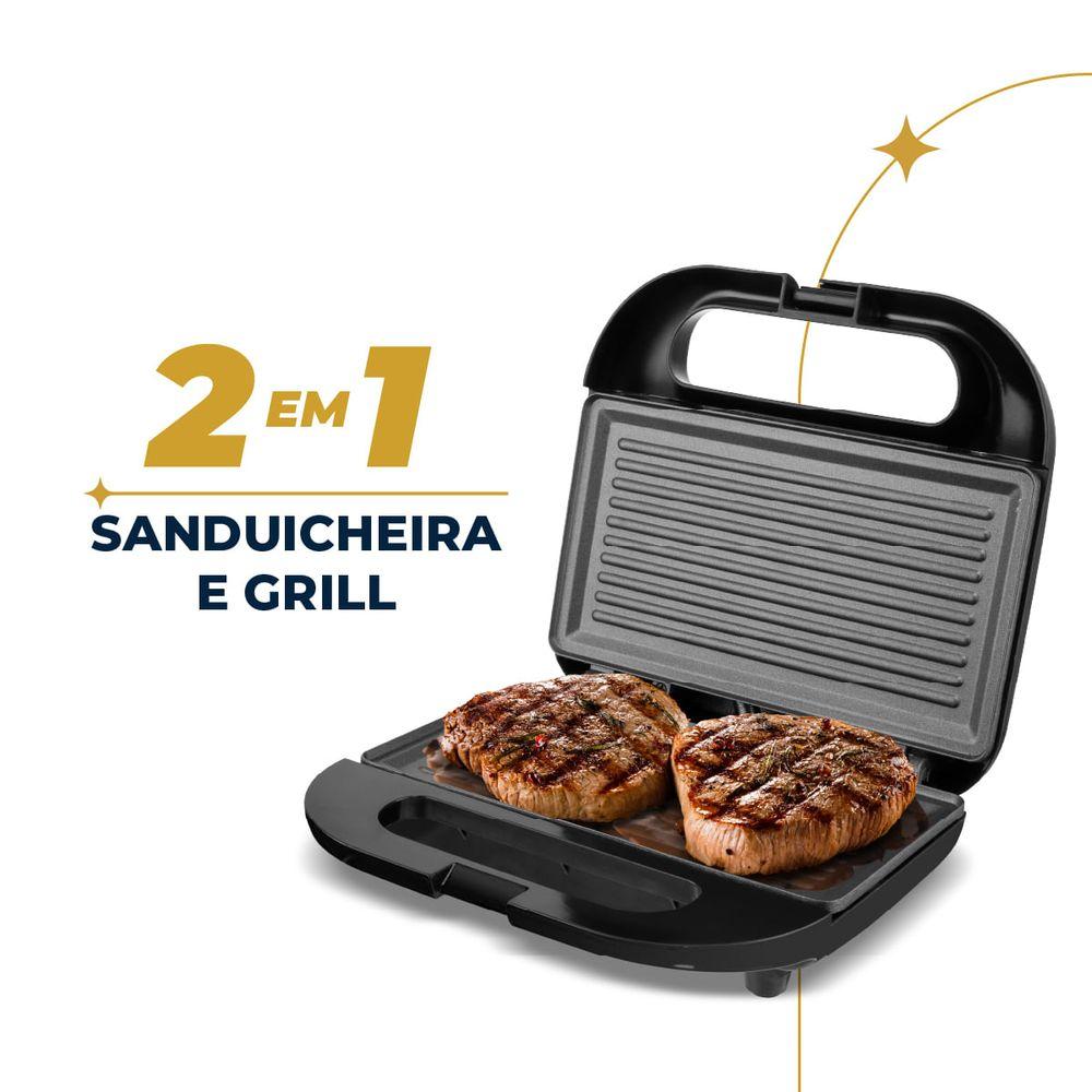 Sanduicheira e Grill Britânia 2 em 1 750W BGRE01 - 1