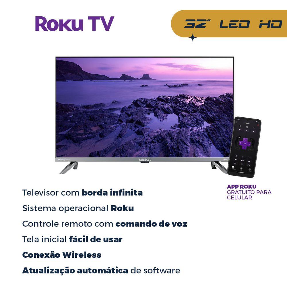 Smart TV 32” Britânia BTV32G7PR2CSGBLH LED Dolby Audio - 6