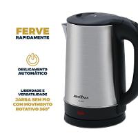 Chaleira Elétrica Britânia 1,6L  Inox 1500W BCHE01