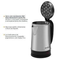 Chaleira Elétrica Britânia 1,6L  Inox 1500W BCHE01 - 5