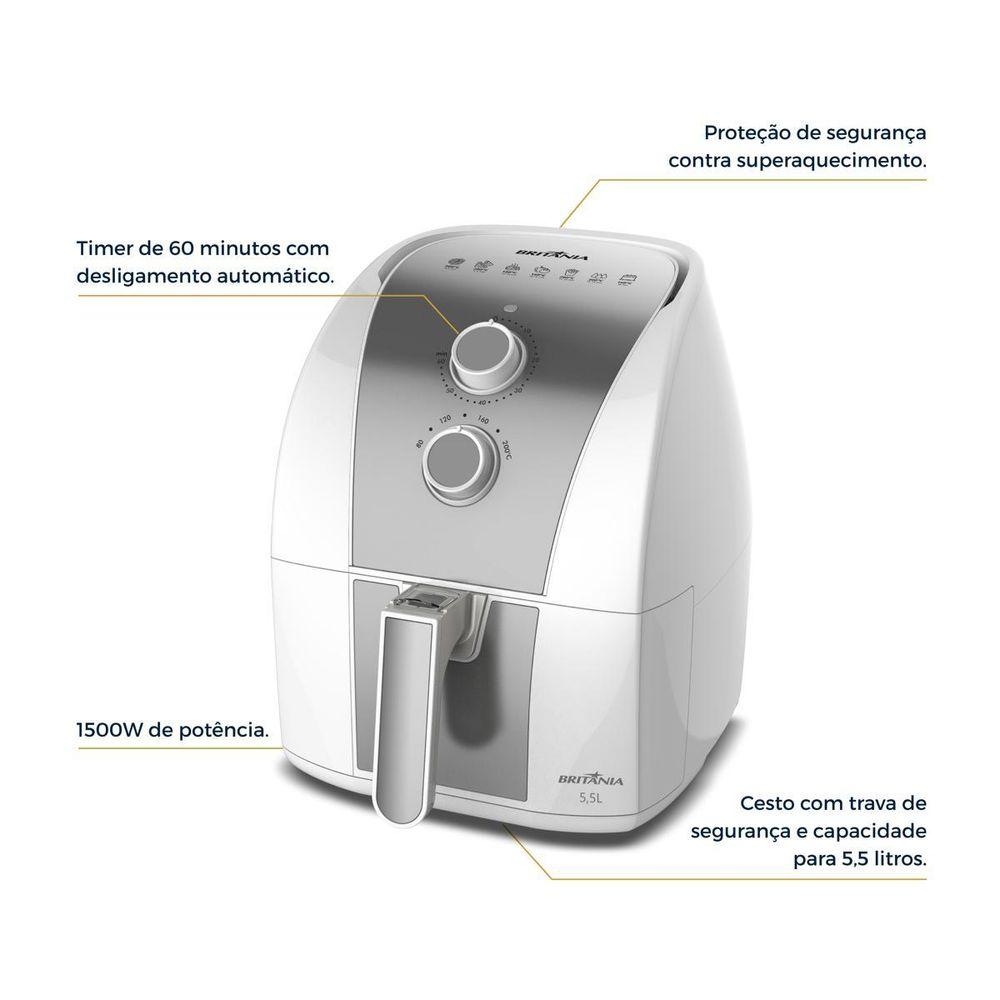 Air Fryer Britânia 5,5L Antiaderente Redstone 1500W BAF52 - 5