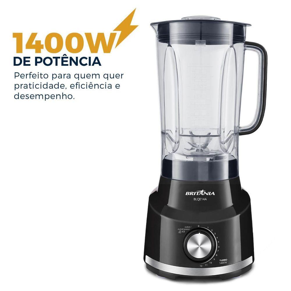 Liquidificador Britânia 1400W 3,2L 12 Velocidades BLQE14A - 2