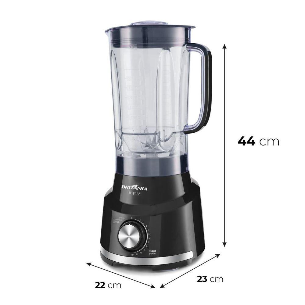 Liquidificador Britânia 1400W 3,2L 12 Velocidades BLQE14A - 5