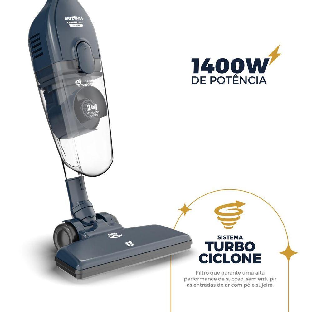 Aspirador de Pó Vertical Britânia 2 em 1 1400W BAS30 1,5L - 4