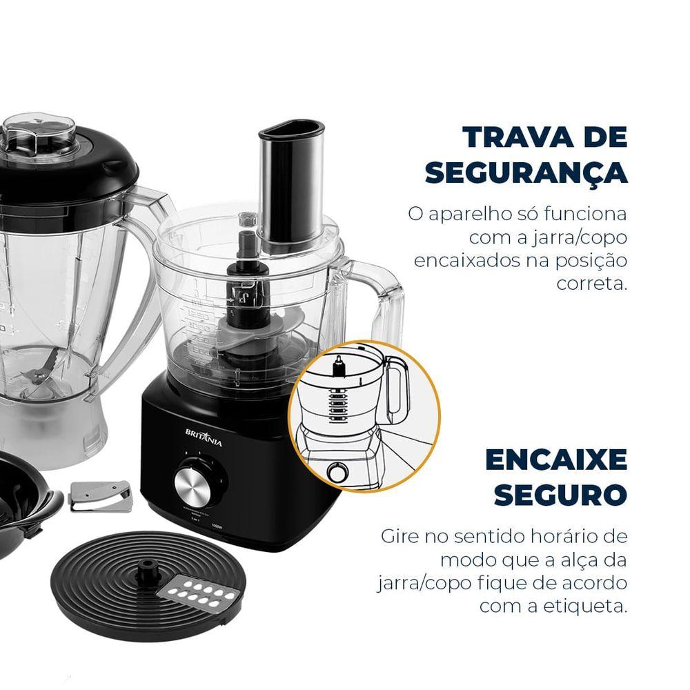 Multiprocessador Britânia 1000W 3 em 1 All In One BMP900P - 4
