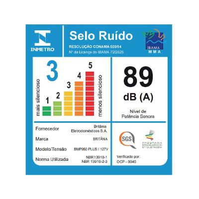 Multiprocessador Britânia 2 em 1 Compacto 300W BMP950 Plus