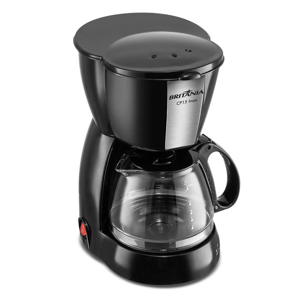 Cafeteira Britânia CP15 Vidro Preto com Inox - 3