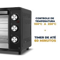 Forno Elétrico Britânia 43L Preto Dupla Resistência BFE43 - 1
