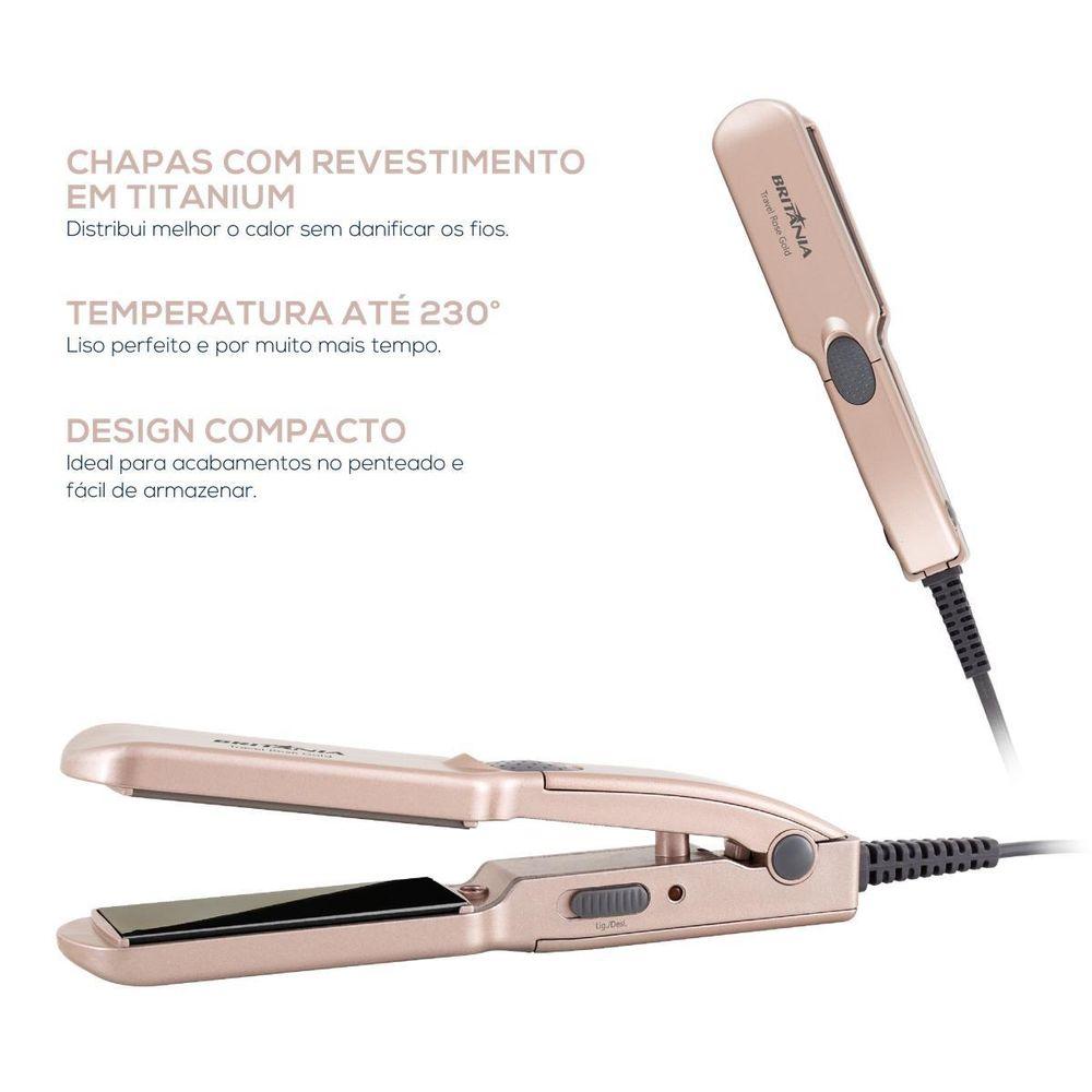 Kit Britânia Travel Rose Gold  - Secador + Prancha - 4