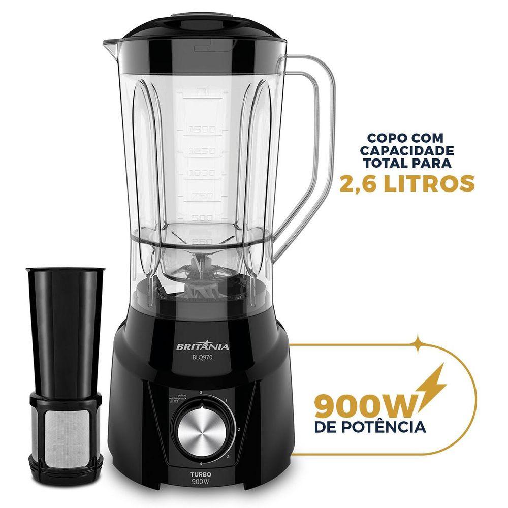 Liquidificador Britânia BLQ970P Turbo 900W - 4
