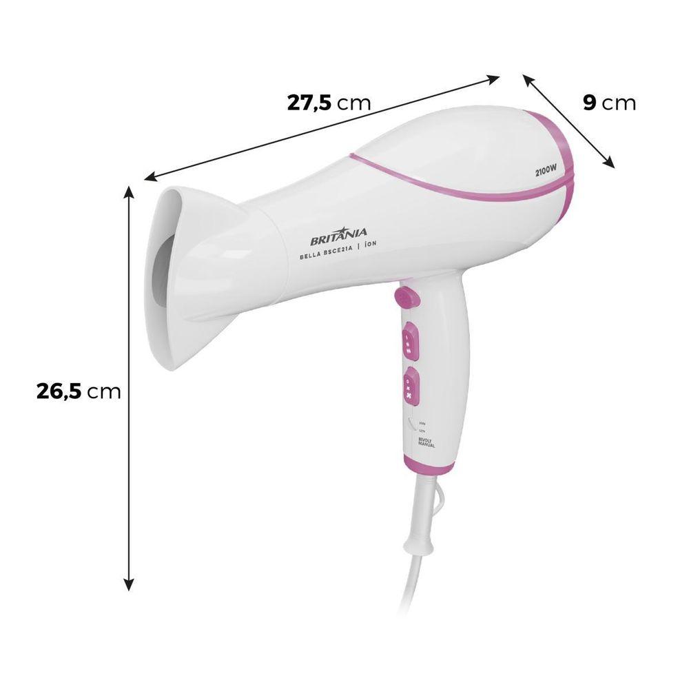 Secador de Cabelos Britânia 2100W Bivolt BELLA BSCE21A - 7