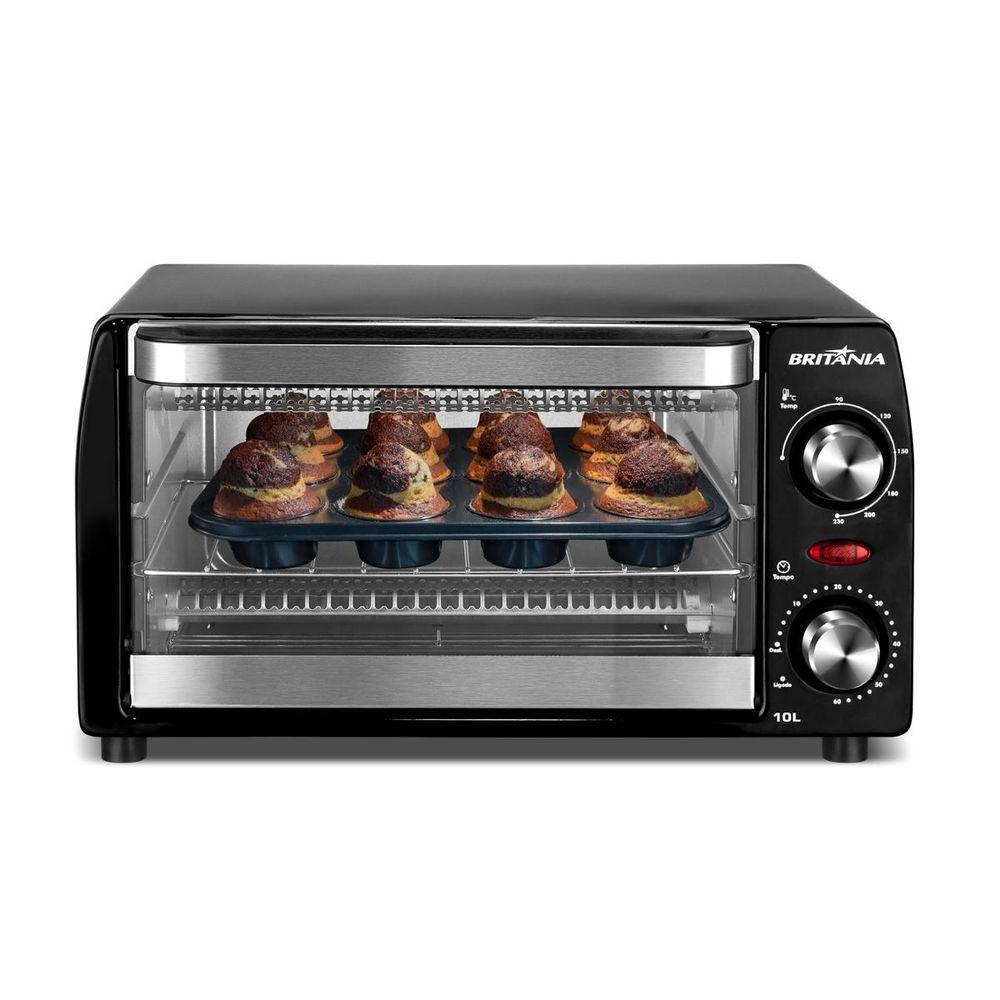 Forno Elétrico Britânia 10L Preto 2 Resistências 1050W BFE11 - 1