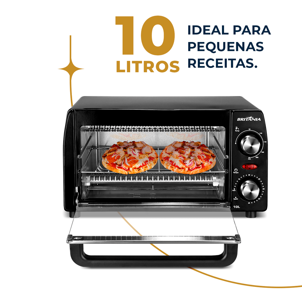 Forno Elétrico Britânia 10L Preto 2 Resistências 1050W BFE11 - 5