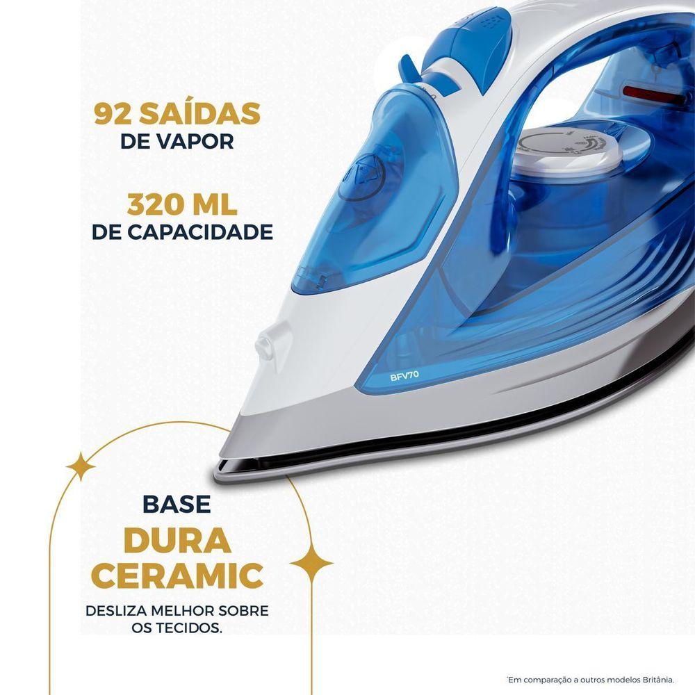 Ferro de Passar a Vapor Britânia 320ml Base em Cerâmica BFV70 - 3