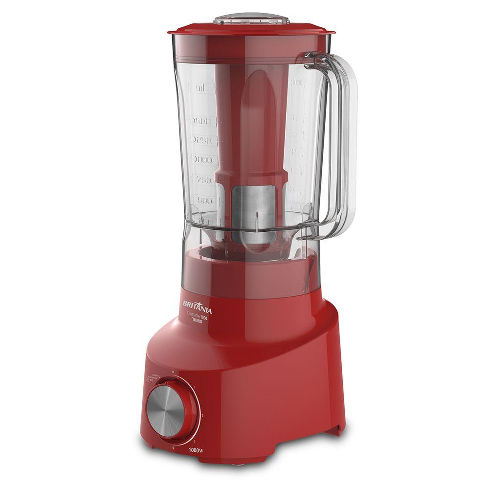 Liquidificador Britânia BLQ Diamante Turbo 1000W Vermelho - 3