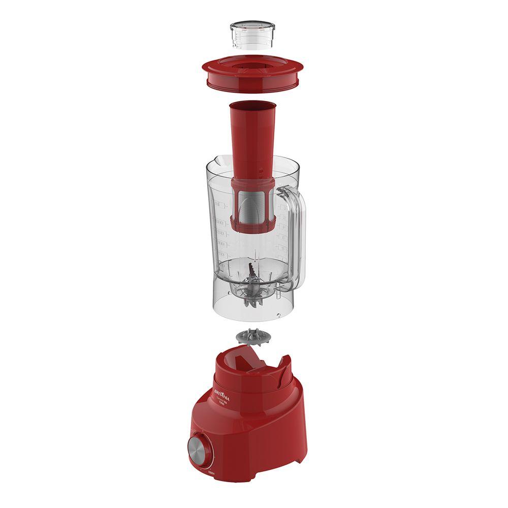 Liquidificador Britânia BLQ Diamante Turbo 1000W Vermelho - 4
