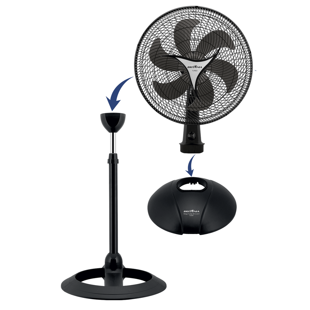 Ventilador Britânia Mega Turbo 40 Six 135W - 2 em 1 - 3