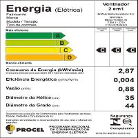 Ventilador Britânia Mega Turbo 40 Six 135W - 2 em 1 - 5