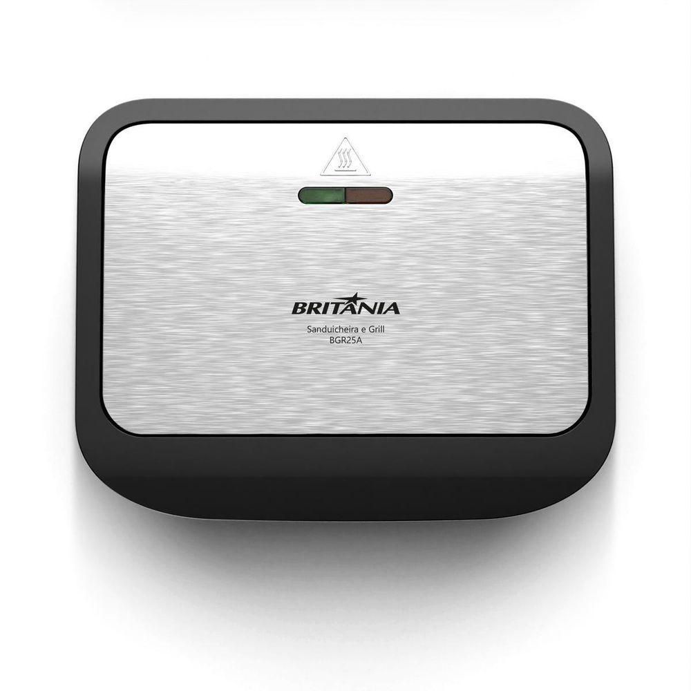 Sanduicheira e Grill Britânia  Antiaderente 750W BGR25A - 1
