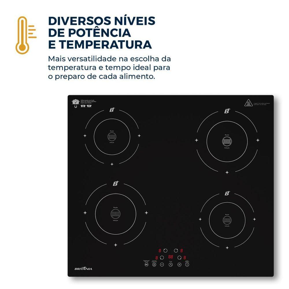Cooktop 4 Bocas de Indução Britânia BCTE40A - 2