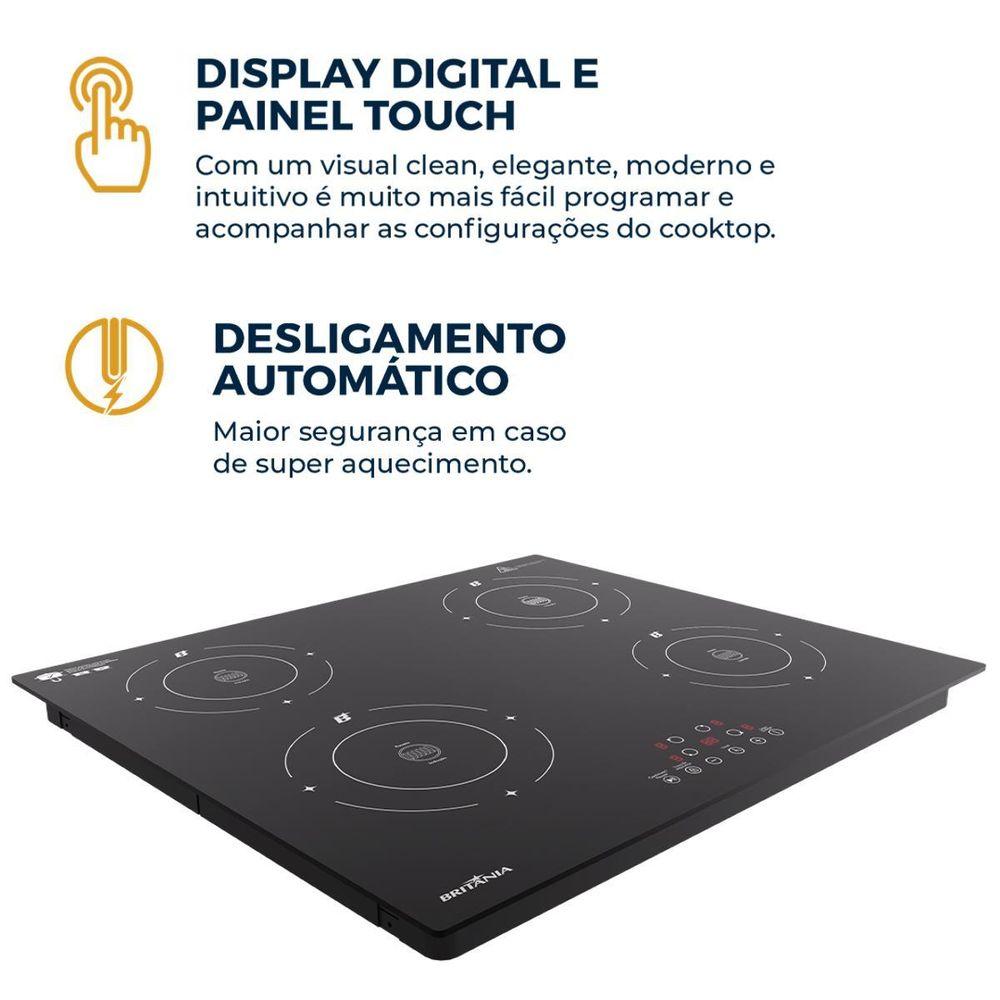 Cooktop 4 Bocas de Indução Britânia BCTE40A - 4