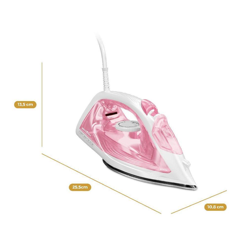 Ferro de Passar a Vapor Britânia Rosa Vapor Extra BFVE01A - 3