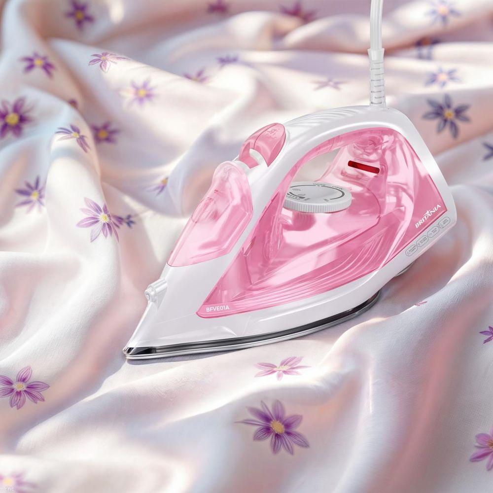Ferro de Passar a Vapor Britânia Rosa Vapor Extra BFVE01A - 2