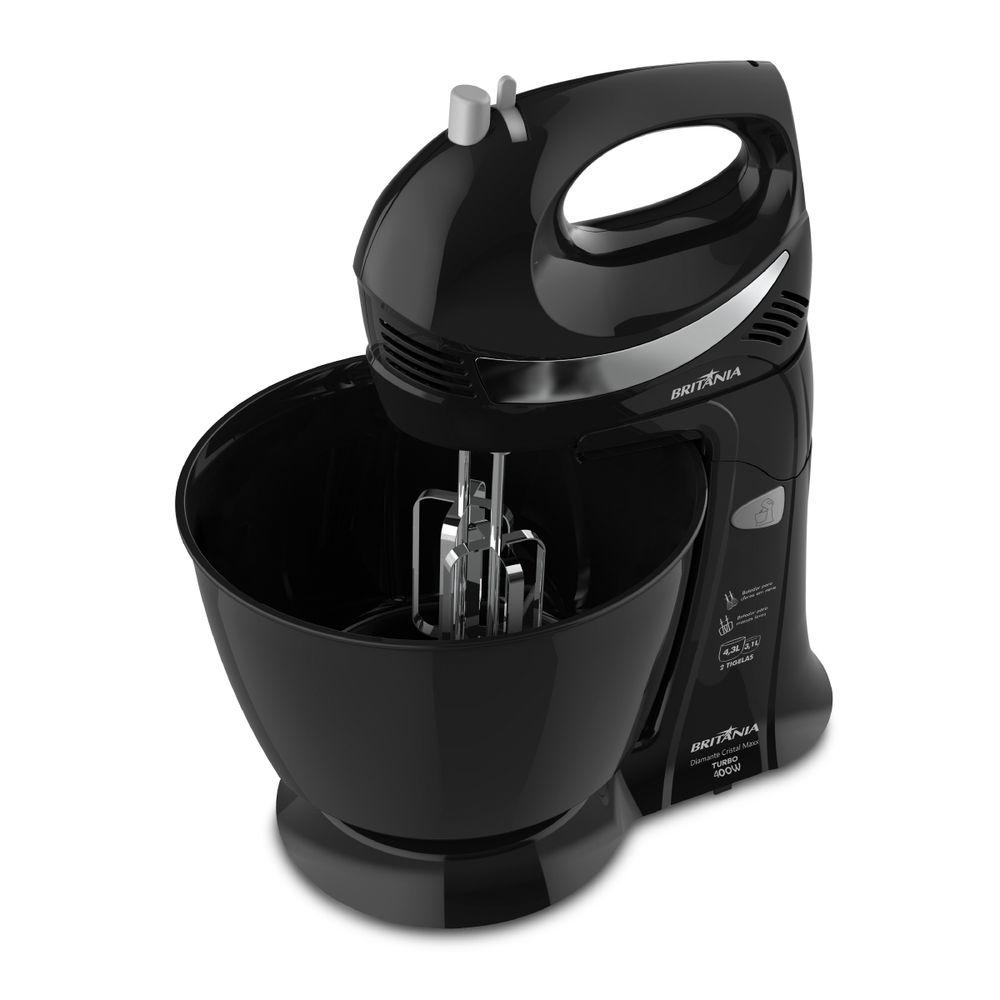 Batedeira Britânia Diamante Cristal Maxx Tigelas 400W Preta - 2