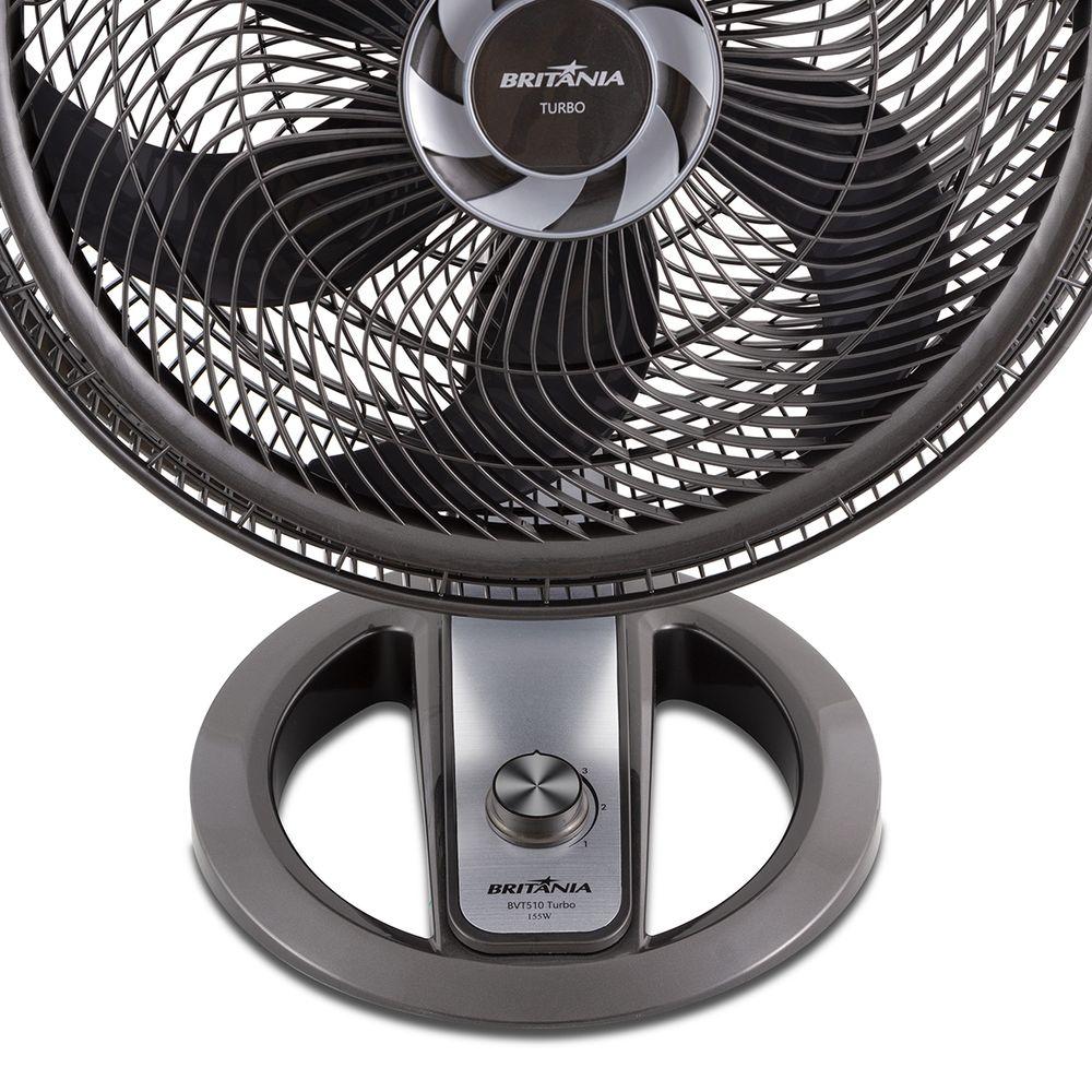 Ventilador Britânia Turbo Silencioso 160W BVT510 Titanium - 5