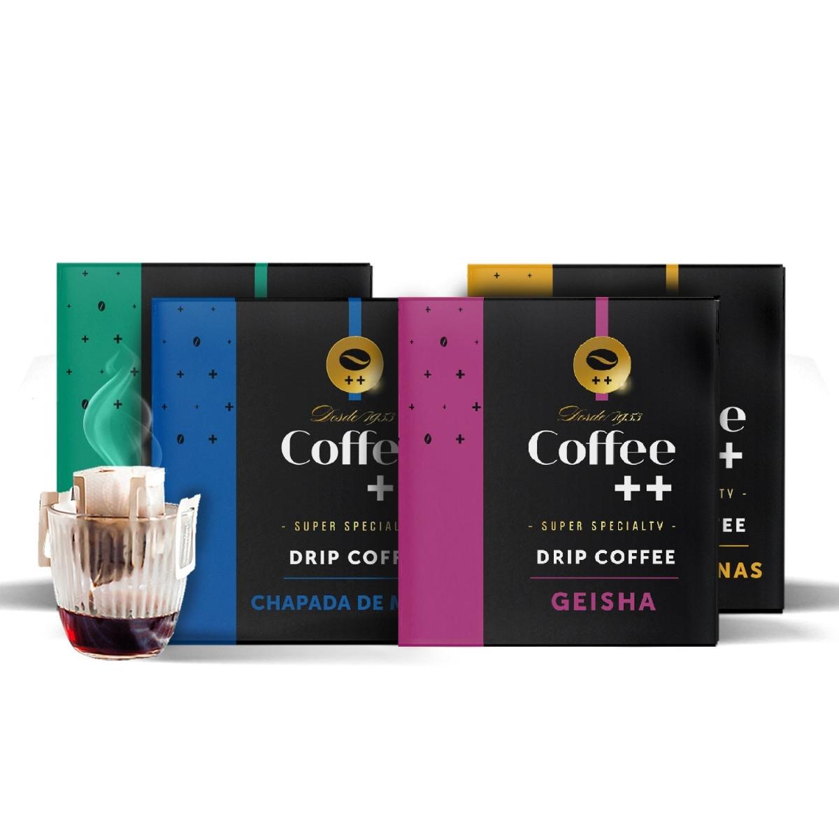 Café em Sachê Coffee Mais Drip Coffee  Kit Fazendas + Geisha - 40 unidades - 1