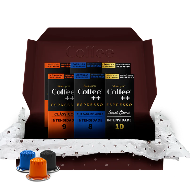 Kit 60 Capsulas Compatíveis com Nespresso - 2 classicos, 2 chapada e Super Crema - 1