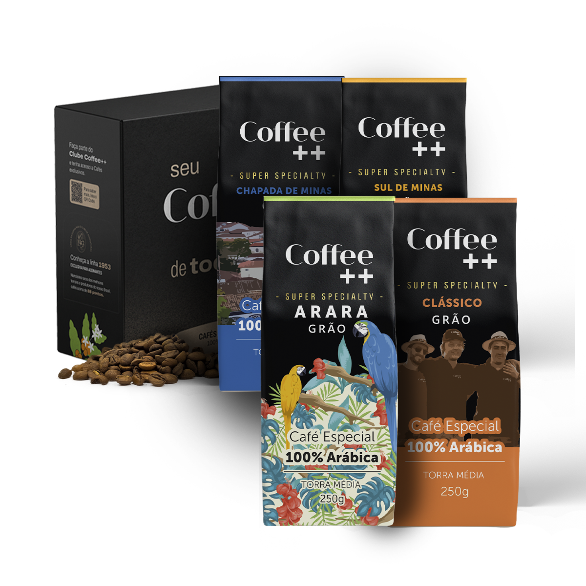 Kit 4 Pacotes Café Especial Em Grãos Coffee Mais Variedades - 2