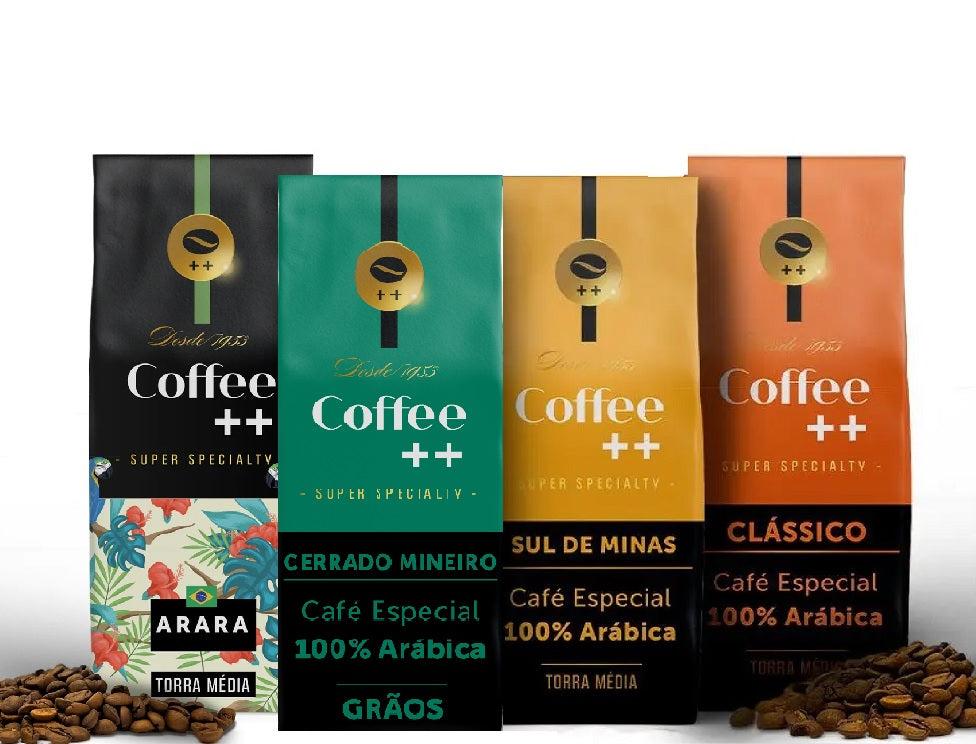 Kit 4 Pacotes Café Especial Em Grãos Coffee Mais Classico, Arara, Sul de Minas e Cerrado - 1
