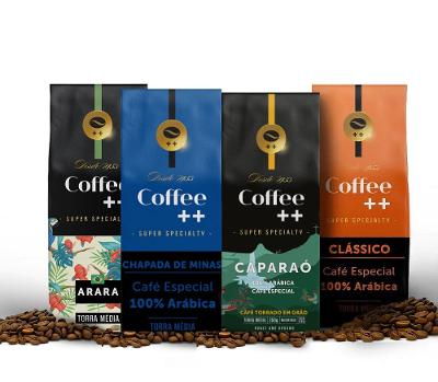 Kit 4 Pacotes Café Especial Em Grãos Coffee Mais Clássico, Caparaó, Chapada e Arara