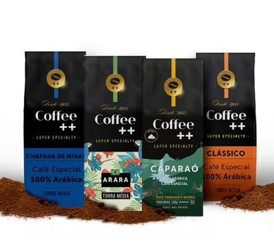 Kit 4 Pacotes Café Especial Torrado e Moído Coffee Mais Clássico, Caparaó, Chapada e Arara