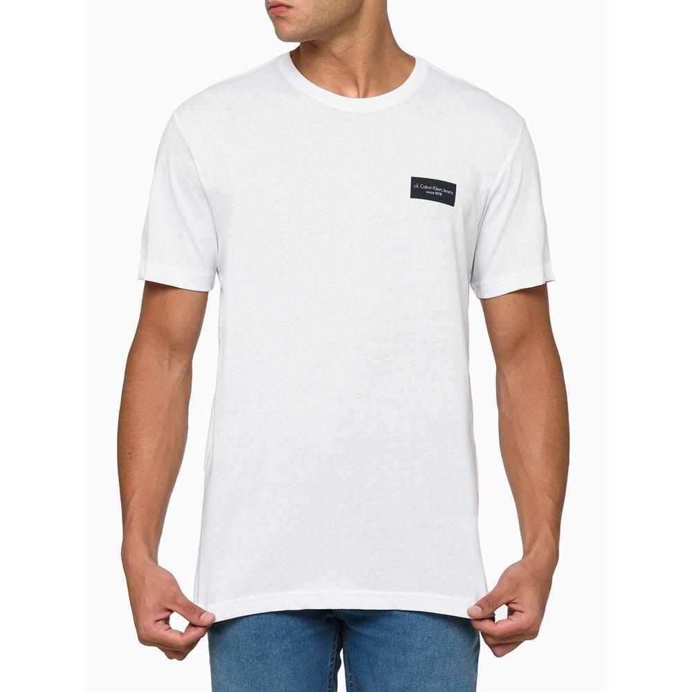 Camiseta Masculina Retângulo Calvin Klein Jeans - Branco - 1