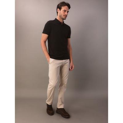 Camisa Polo Masculina Básica Sem Friso Calvin Klein - Preto