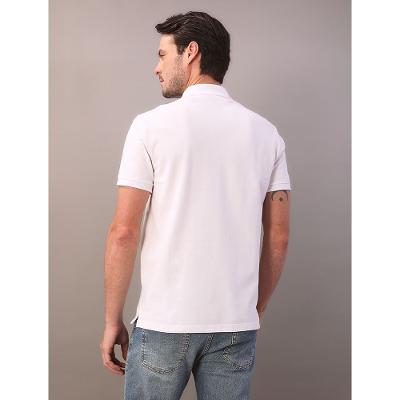 Camisa Polo Masculina Básica Sem Friso Calvin Klein - Branco