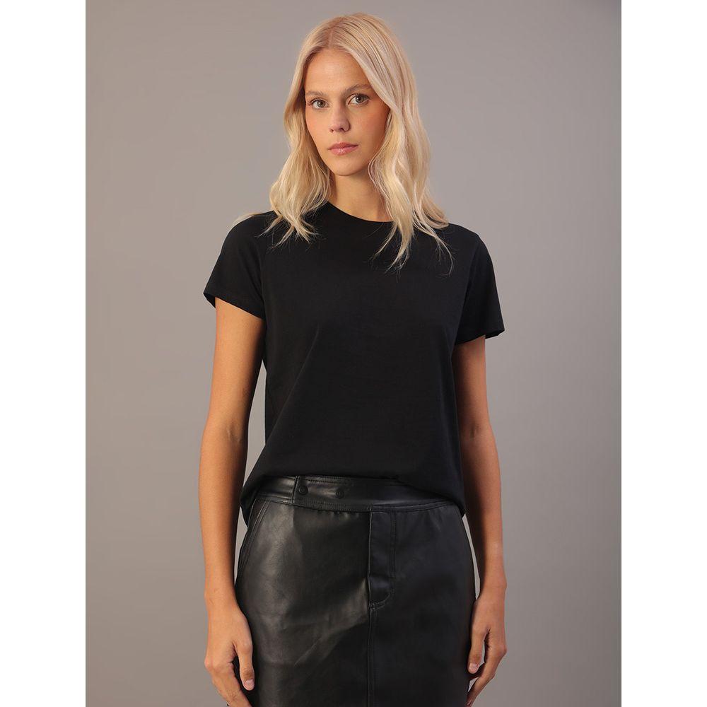 Camiseta Feminina Essentials Estampa na Barra Calvin Klein Jeans - Preto - 2