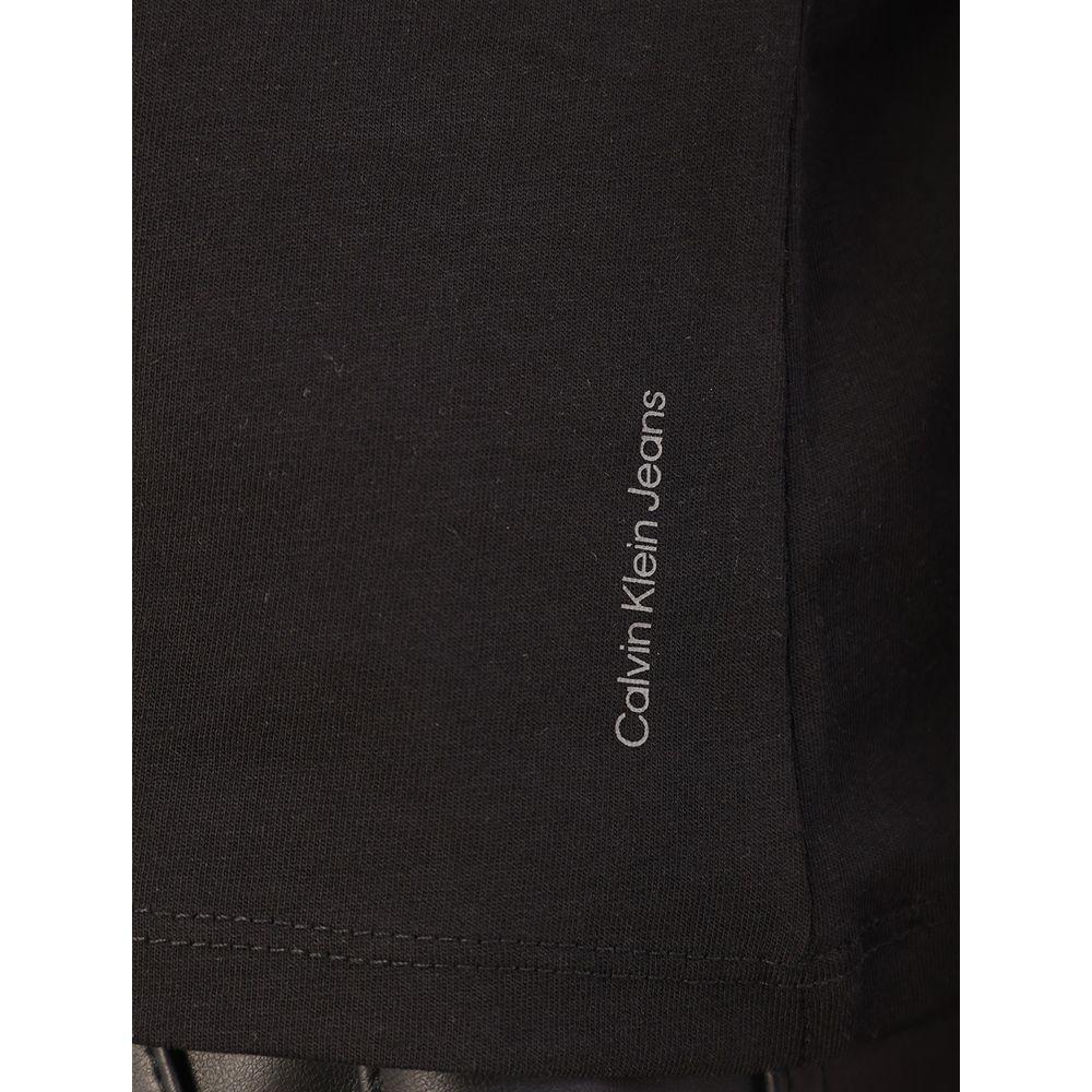 Camiseta Feminina Essentials Estampa na Barra Calvin Klein Jeans - Preto - 3