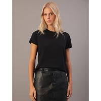 Camiseta Feminina Essentials Estampa na Barra Calvin Klein Jeans - Preto - 2