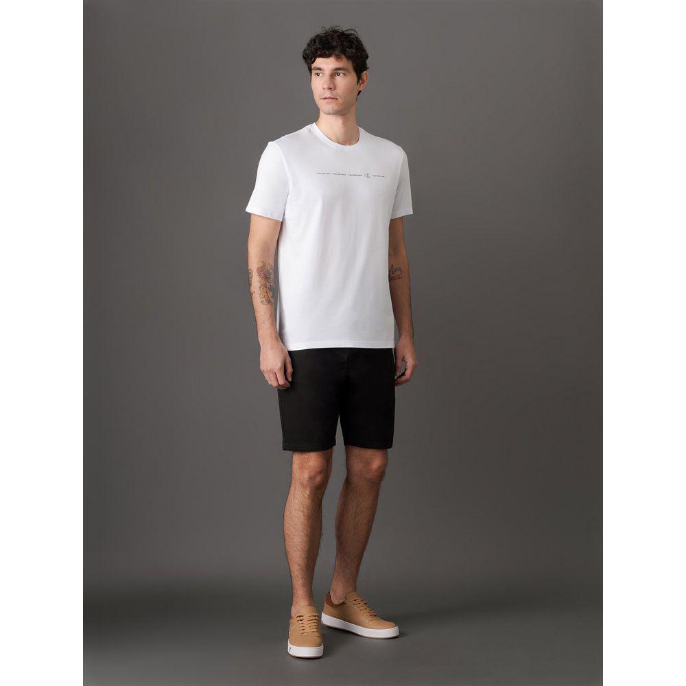 Camiseta Masculina Meia Malha Logo - Branco 2 - 3