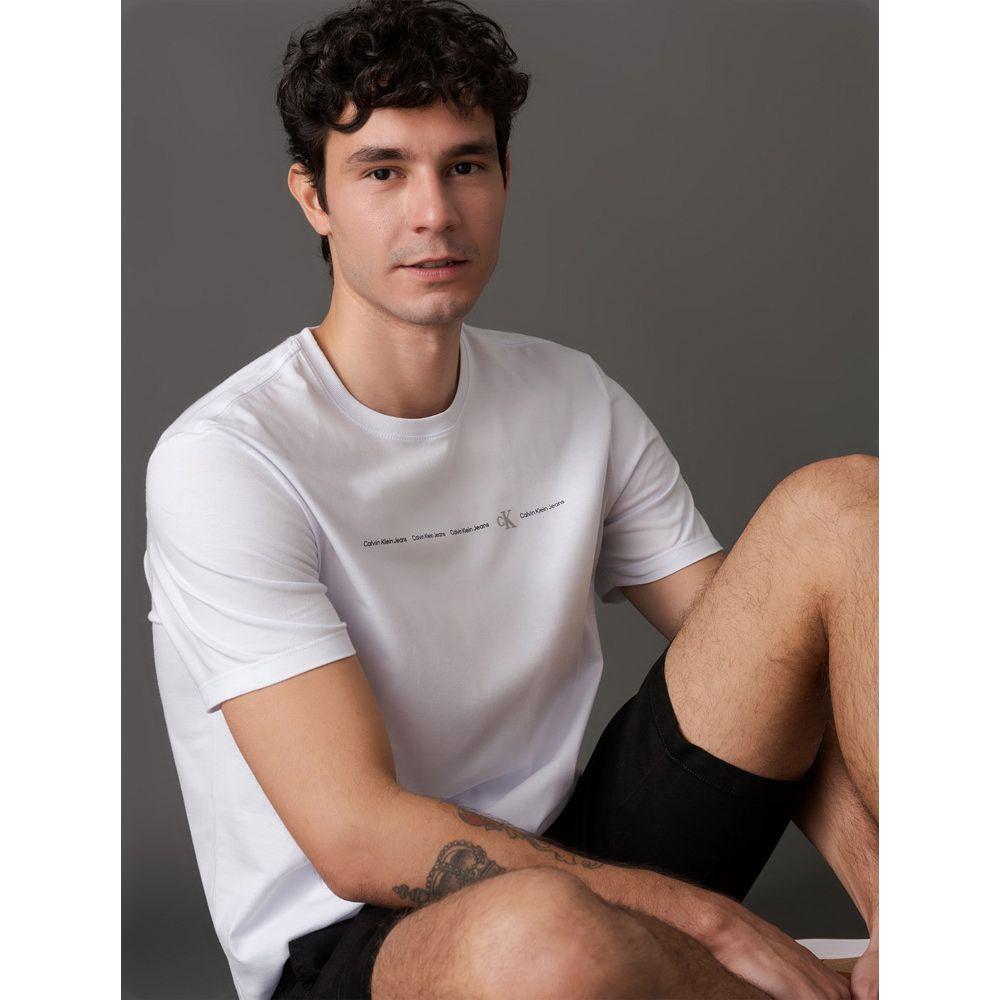 Camiseta Masculina Meia Malha Logo - Branco 2 - 5