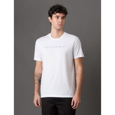 Camiseta Masculina Meia Malha Logo - Branco 2